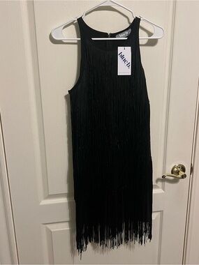 boutique blue b. collection fringe dress